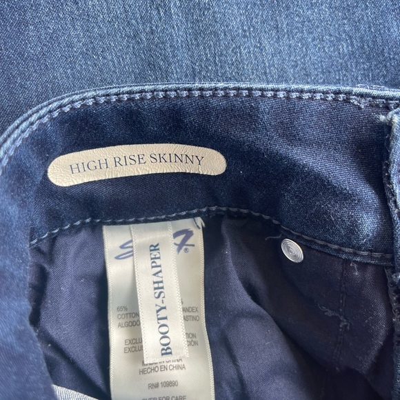 Seven7 High Rise Skinny Booty-Shaper Dark Blue Jean Sz 4 - Picture 7 of 10